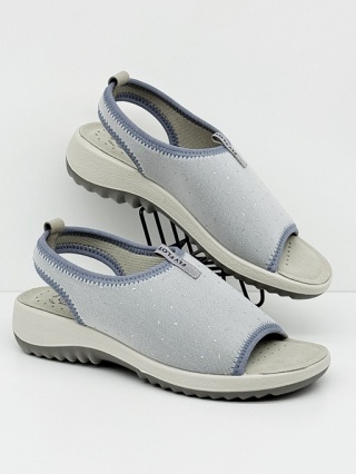 Przewiewne sandały damskie Fly Flot 57H87PA szare, tęgość F-G