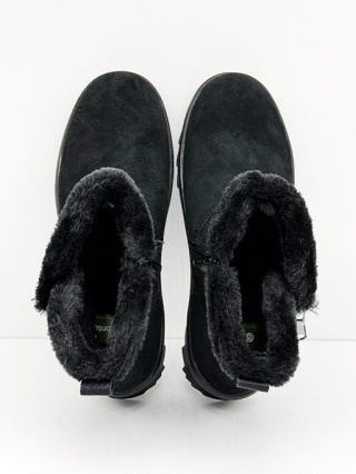 Botki Remonte R8486-02 czarny welur, membrana, owcza wełna, tęgość G 1/2