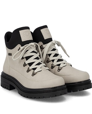 Botki Rieker Y3158-60 beżowe, buty zimowe damskie, tęgość G