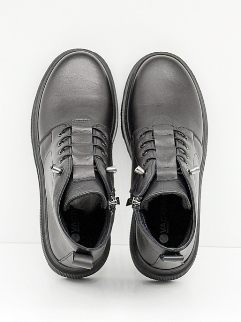 Botki damskie skórzane Vacarro 0290-2896 czarne, tęgość H