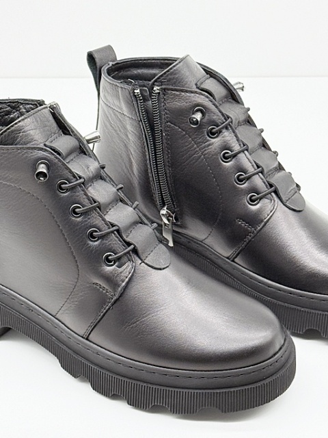 Botki damskie skórzane Vacarro 0290-2896 czarne, tęgość H