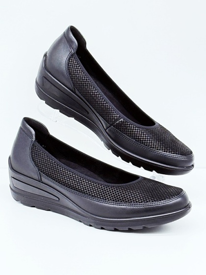 Buty damskie Ara 12-50664-01H Zurich czarne buty na haluksy, koturn, tęgość H