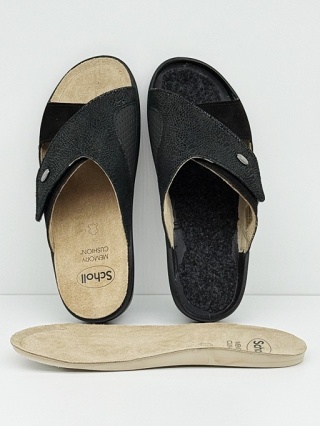 Buty Scholla Antonia Cross MF31486 1004 czarne, klapki na haluksy, tęgość H