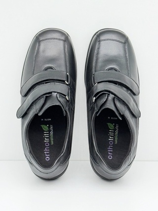 Buty Waldlaufer M54302 260 001 Millu czarne obuwie dla seniorki, tęgość M