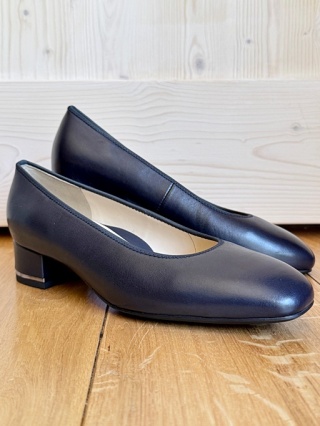 Buty damskie Ara 12-11838 02H Graz czółenka granatowe, tęgość H