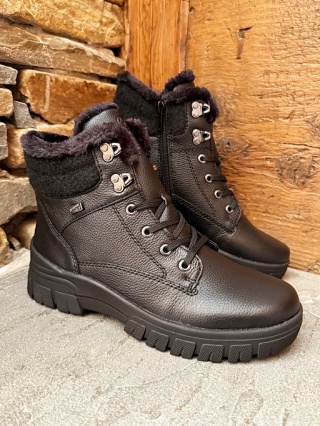 Buty zimowe damskie Remonte D0E71-00 czarne z membraną, tęgość H