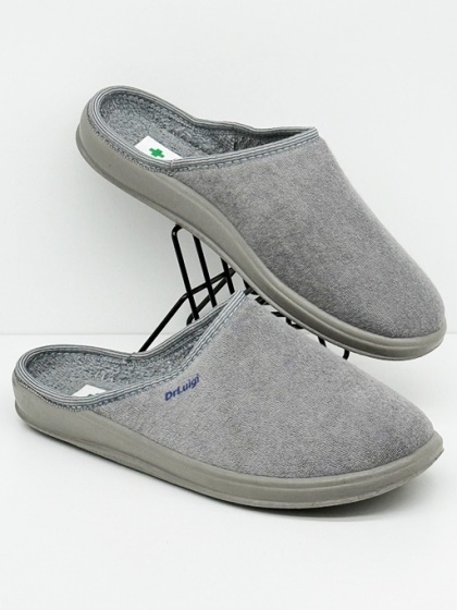 Kapcie zdrowotne Dr Luigi PU-01-01 85-szare (frotte), tęgość H