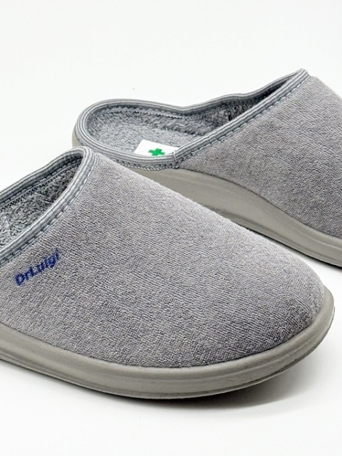 Dr Luigi kapcie zdrowotne PU-01-85-01-85-TF szare (frotte), tęgość H