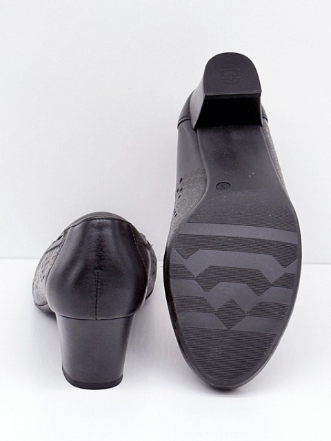 Eleganckie czółenka Alpina Anaja K 80P2-1 czarne, duża tęgość K