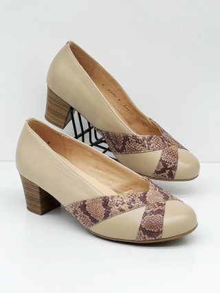 Eleganckie czółenka na tęgą stopę Alpina Anaja K 80P0-3 beige, duża tęgość K