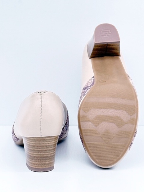 Eleganckie czółenka na tęgą stopę Alpina Anaja K 80P0-3 beige, duża tęgość K