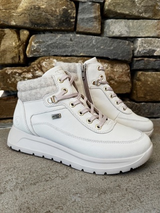 Botki sneakersy Remonte D2V71-80 białe, membrana, ocieplane, tęgość G1/2