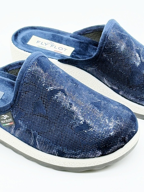 Kapcie na grubej podeszwie Fly Flot 44X22RP granatowe, tęgość H