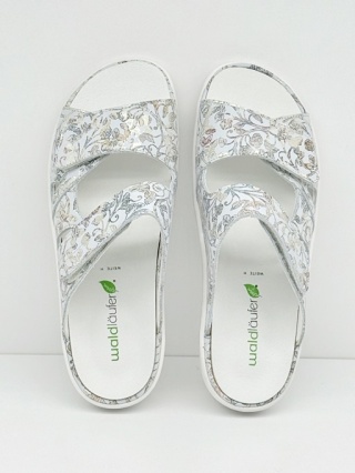 Klapki Waldlaufer Heria 408519 101 150 białe, regulowana tęgość H-K-M