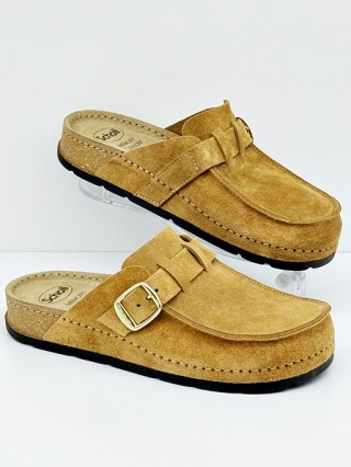 Klapki damskie Scholl Bora Moccasin MF31715 1630 tabacco, tęgość H