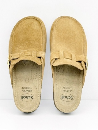 Klapki damskie Scholl Bora Moccasin MF31715 1630 tabacco, tęgość H
