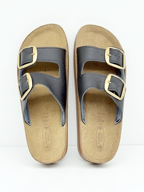 klapki na paski skórzane