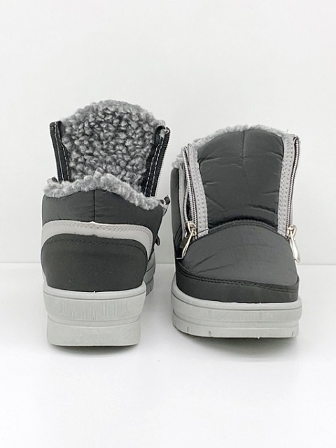 Kredo 2086 czarne śniegowce damskie, boczne zamki, tęgość H