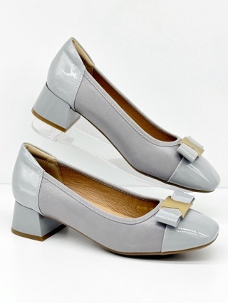 Loretta Vitale W5335 szare czółenka damskie, tęgość G