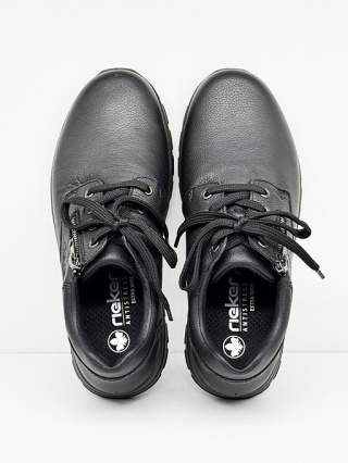 Męskie półbuty Rieker 03604-00 czarne, Extra Wide = tęgość H