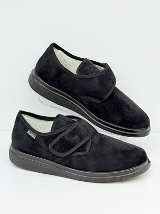 Obuwie profilaktyczne męskie Dr Orto 036M007 czarne (welur), tęgość J-K