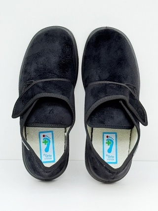 Obuwie profilaktyczne męskie Dr Orto 036M007 czarne (welur), tęgość J-K