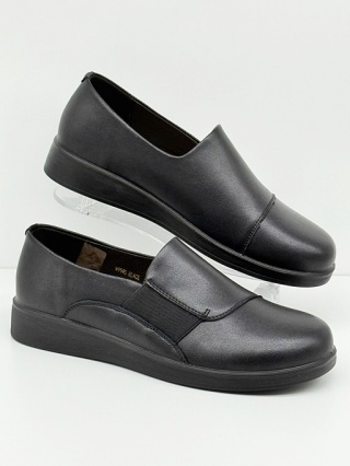 Półbuty damskie czarne Loretta Vitale W9945 czarne, tęgość H