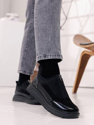 Remonte D2V01-04 czarne sneakersy z zamkiem, tęgość G1/2