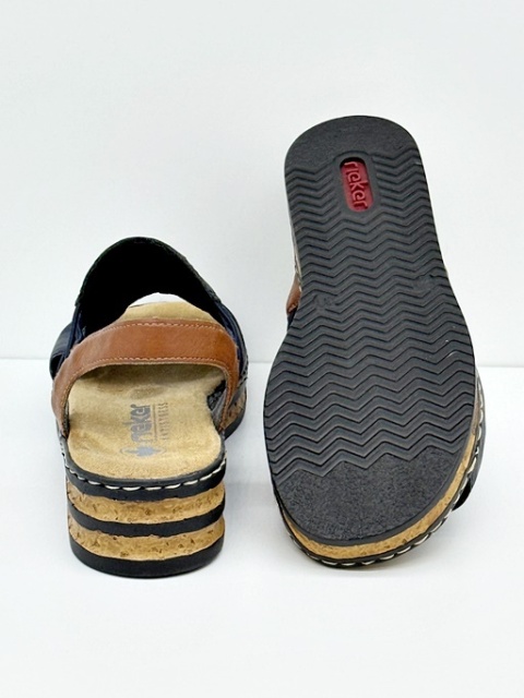 granatowe sandały damskie