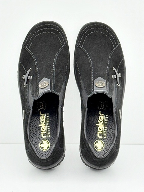 Rieker czarne buty na deszcz