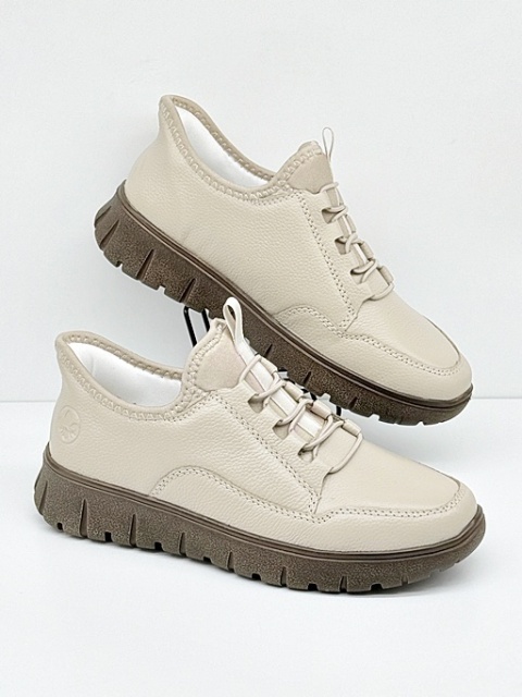 Rieker N1357-60 beżowe