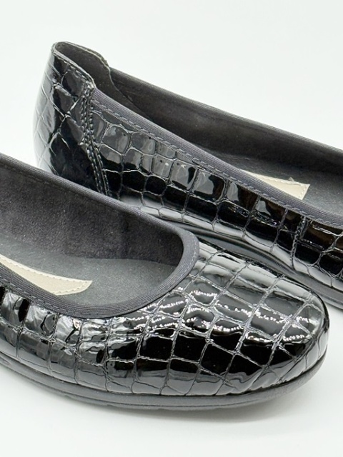 Rieker baleriny damskie L9350-01 czarne, tęgość G 1/2, stopa normalna