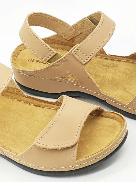 Sandały BEFADO 158D288 beżowe, zakres tęgościowy F-G-H