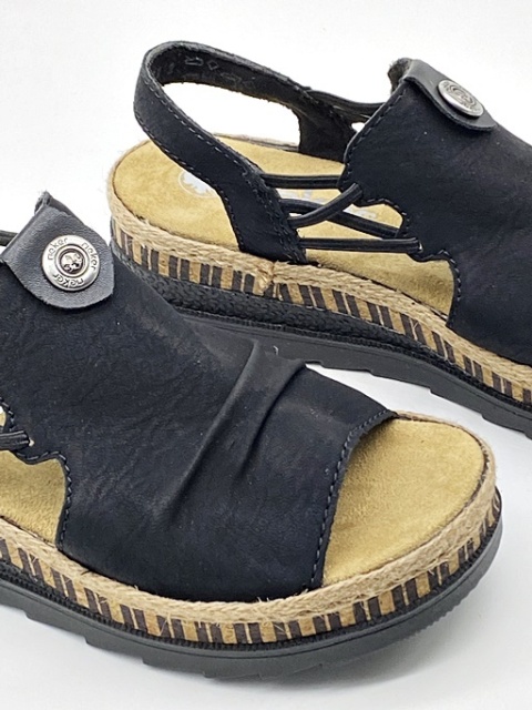 czarne damskie sandały