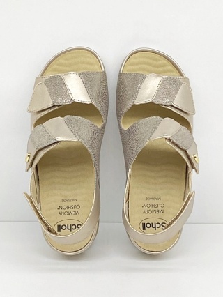 Sandały Scholl Nives 2 Straps F32106 1561 beżowe, system masujący wkładki, regulacja G-H regulowana