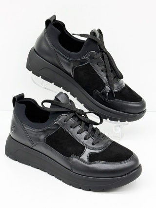 Sneakersy damskie Remonte D2V00-00 czarne, tęgość G1/2