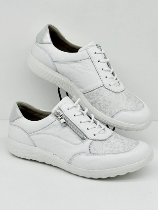 Waldlaufer damskie półbuty K-Ira 634K02 305 150 białe, duża tęgość K