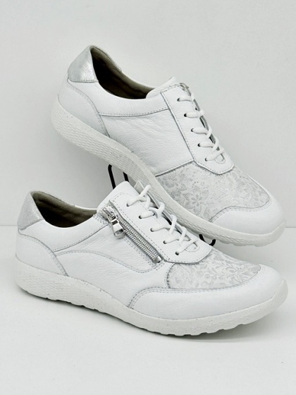 Waldlaufer damskie półbuty K-Ira 634K02 305 150 białe, duża tęgość K