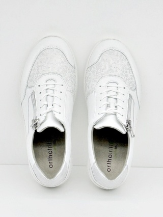 Waldlaufer damskie półbuty K-Ira 634K02 305 150 białe, duża tęgość K