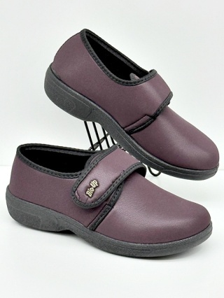 Wygodne buty BioUp P430 bordowe, szerokie na haluksy i palce młotkowate, tęgość K