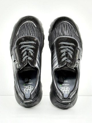 Wygodne obuwie damskie Waldlaufer H-Ajala 993H01 312 001 czarne seakersy, tęgość H