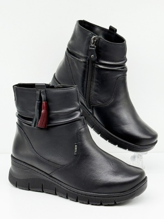 Axel 4517 czarne botki damskie Kosela Medic, tęgość H