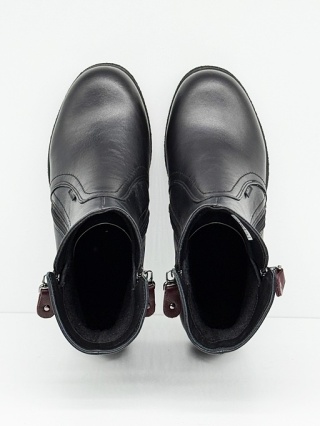 Axel 4519 czarne botki skórzane Kosela Medic, tęgość H