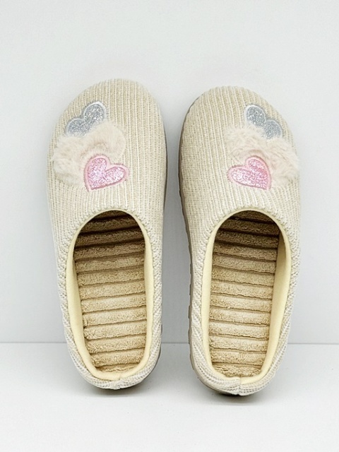 Befado 155D175 beżowe szerokie damskie kapcie, tęgość K