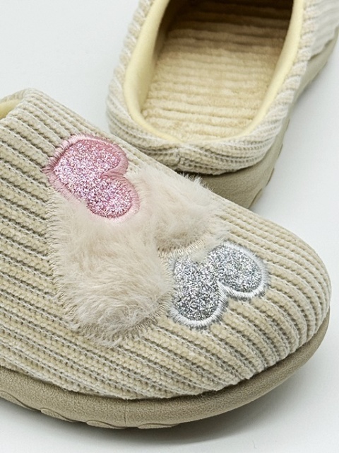 Befado 155D175 beżowe szerokie damskie kapcie, tęgość K