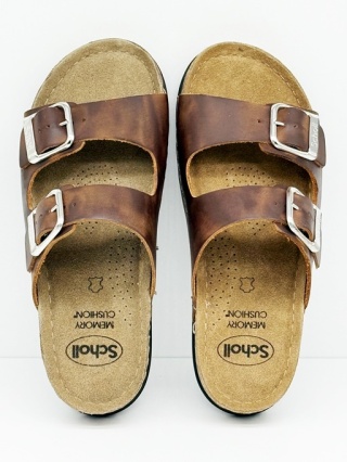 Bora Malaren klapki Scholl F31899 1175 brązowe, szerokie, tęgość H