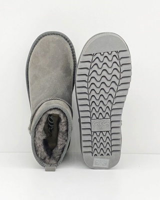 Botki ARA Alaska 12-29944 szare z owczej skóry, tęgość G