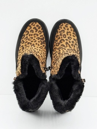 Botki Ara Munchen 12-58502 08H lampart, futro merino, membrana Gore-Tex, tęgość H