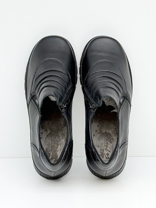 Buty Axel damskie 3042 czarne półbuty z naturalnej skóry, tęgość H poszerzana