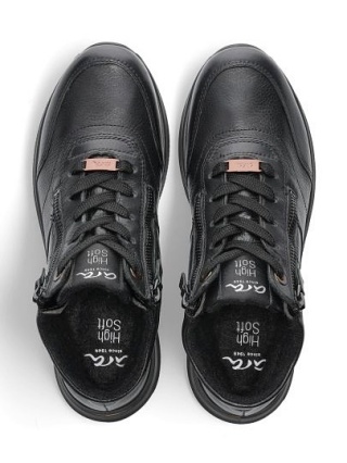 Buty Ara 12-24808-01 Osaka 2.0 czarne skórzane sneakersy damskie, tęgość H